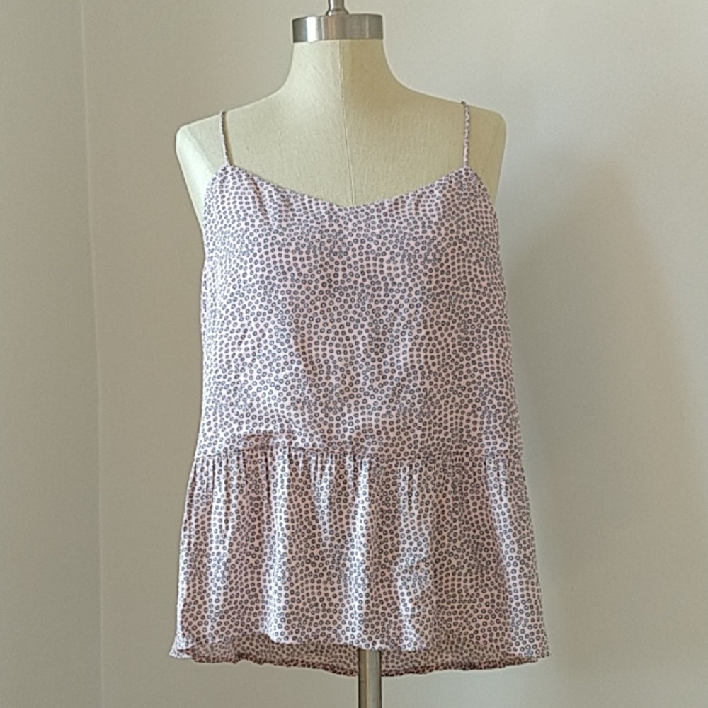 🏞️LOFT Halter Tank Grey Pink M NWT